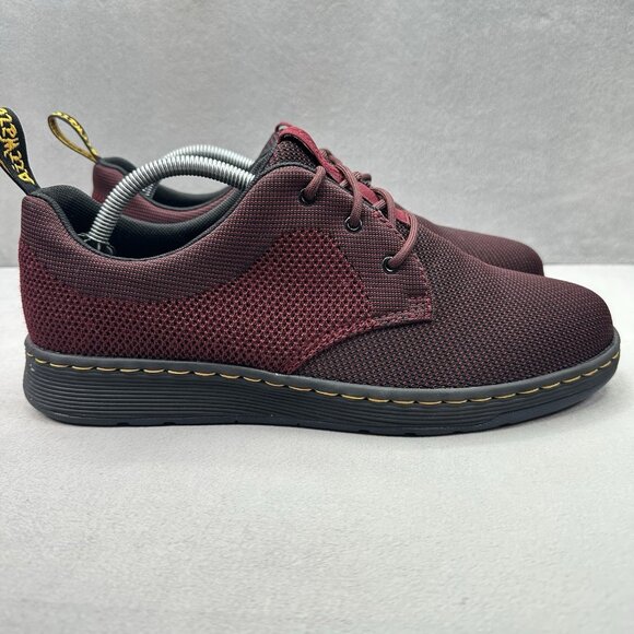 Dr. Martens Cavendish Knit Mens Size 10 Red Lightweight Knit Oxford Sneakers - Picture 1 of 8
